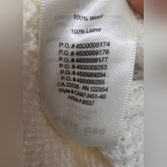 Wilfred Free Aritzia Sz M OAT 100% Laine Wool Chunky knit Oat Pullover Sweater - Picture 6 of 13